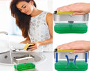 Dispenser 2 em 1 para Detergente com Esponja — Compacto, Econômico e Prático