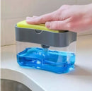 Dispenser 2 em 1 para Detergente com Esponja — Compacto, Econômico e Prático
