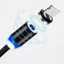 Cabo Carregador Magnético 3 em 1 – iPhone, Micro USB e Type-C