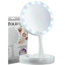 Espelho Com Led De Mesa Com Aumento 10x Para Maquiagem