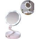 Espelho Com Led De Mesa Com Aumento 10x Para Maquiagem