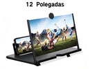 Ampliador de Tela 3D 12” Dobrável para Celular - Suporte portátil, zoom até 3x, ideal para vídeos e filmes