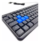 Teclado USB ABNT2 com Fio – Ergonômico, Silencioso e Resistente