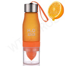 Garrafa Esportiva com Infusor de Frutas 650ml — Plástica, Portátil e Reutilizável