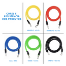 Kit Tubing Elástico Extensor com 11 Itens – Treino em Casa ou Onde Você Estiver