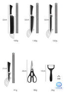 Kit 6 Facas Profissionais Inox Black Wave™