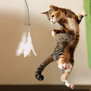 Brinquedo Interativo com Pena, Sino e Ventosa para Gatos