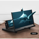 Ampliador de Tela 3D 12” Dobrável para Celular - Suporte portátil, zoom até 3x, ideal para vídeos e filmes