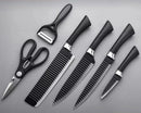 Kit 6 Facas Profissionais Inox Black Wave™