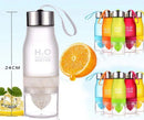 Garrafa Esportiva com Infusor de Frutas 650ml — Plástica, Portátil e Reutilizável