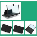 Ampliador de Tela 3D 12” Dobrável para Celular - Suporte portátil, zoom até 3x, ideal para vídeos e filmes